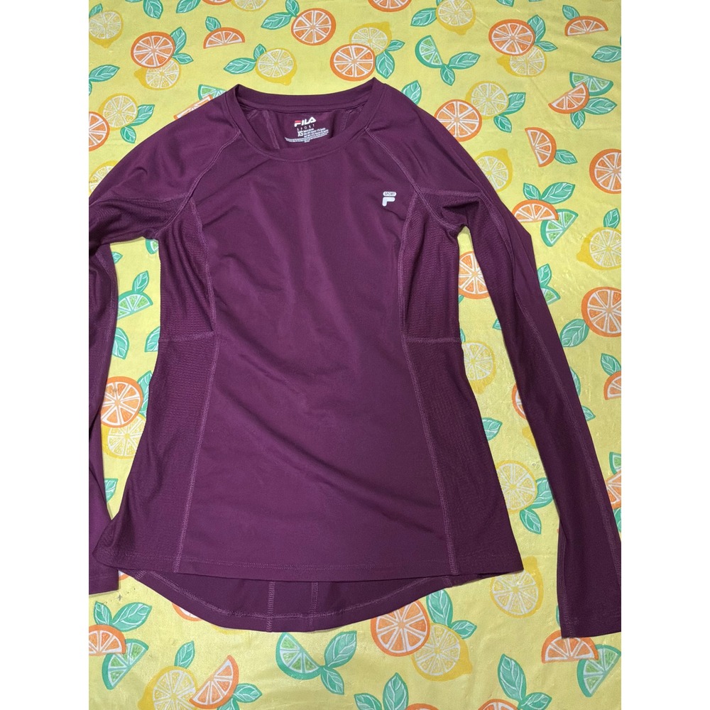 Athleisure Womens FILA Sport Long Sleeve Top XS‎ Purple